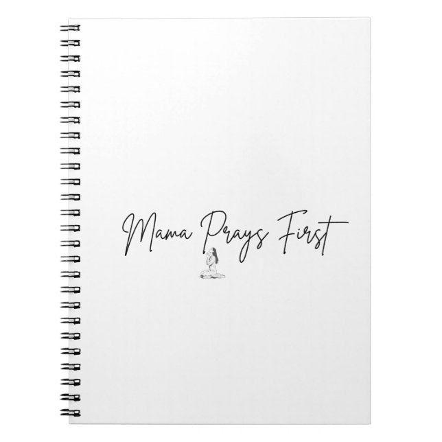Mama Prays First Christian Mum Notebook (Front)