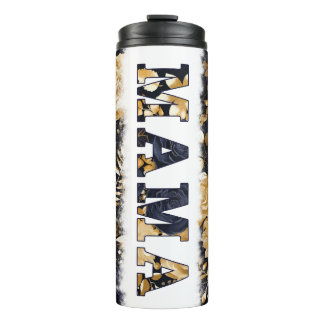 MAMA Pretty Navy/Gold Floral Tumbler