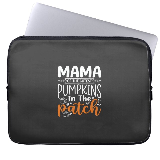 Mama Pumpkins Patch Halloween Design_1 Laptop Sleeve (Front)