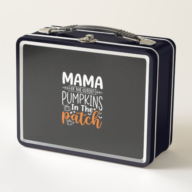 Mama Pumpkins Patch Halloween Design_1 Metal Lunch Box (Front)