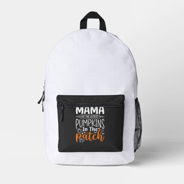 Mama Pumpkins Patch Halloween Design_1 Printed Backpack (Front)