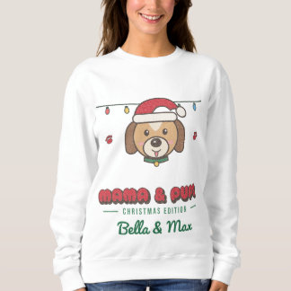 Mama & Pups Custom Dog Mum Christmas Sweatshirt