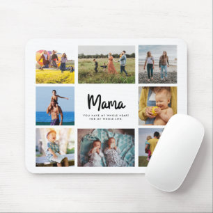 Mama Quote Mother's Day Eight Photo Collage Mouse Pad