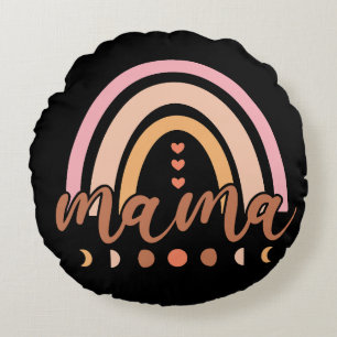 Mama Rainbow  Round Cushion