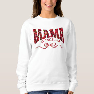 MAMA Red Cherries Coquette Personalized Sweatshirt