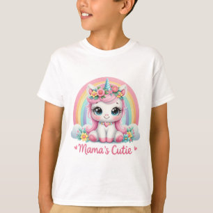 Mama’s Cutie Cat Illustration T-Shirt