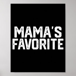 Mama’s Favorite Funny Grandparent Granhild Vintage Poster