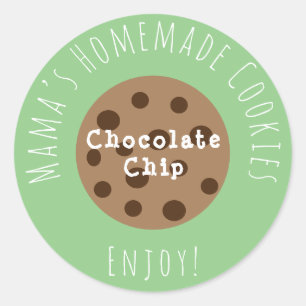 Mama’s Homemade Cookies Green Sticker Food Label