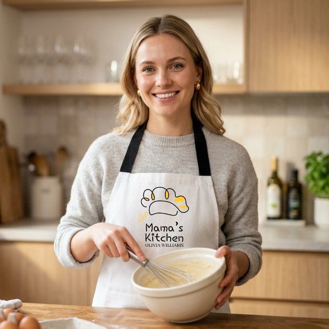 Mama’s Kitchen Lady Chef Personalised Apron (Creator Uploaded)