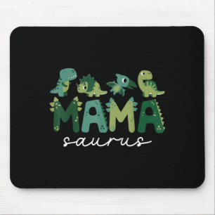 Mama Saurus Mum Dinosaur Three Rex Birthday Boy Mouse Pad