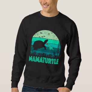 Mama Sea Turtle Mothers Day Mamaturtle Vintage Bir Sweatshirt