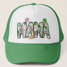 Mama Shamrock St Patricks Day Trucker Hat - C006