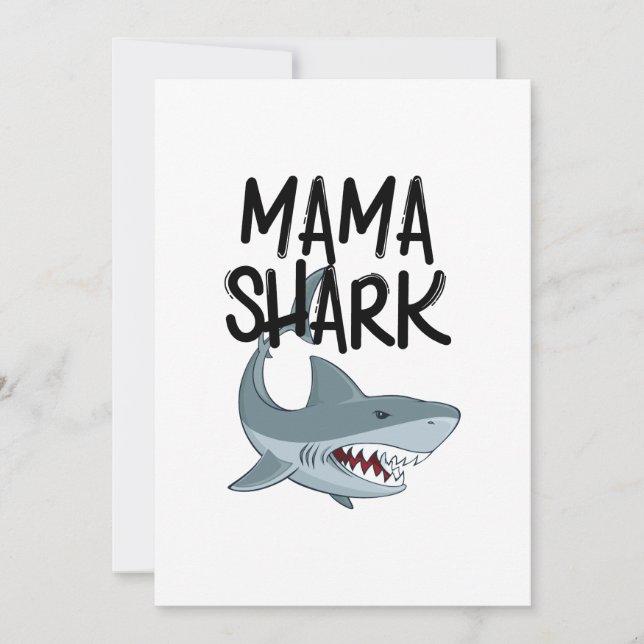 Mama Shark Funny Mothers Day Gifts Card (Front)