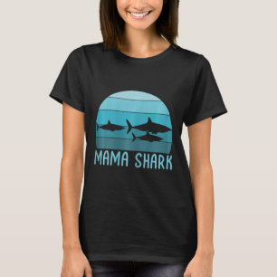 Mama Shark Mum Of 2 Mother's Day  T-Shirt