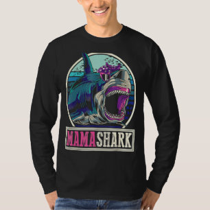 Mama Shark Ocean Mum Animal Sea Monster Mothers Da T-Shirt