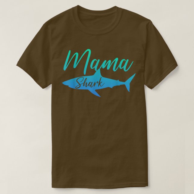 MAMA SHARK TFunny Mum Mummy Gift Gag Humour Lover  T-Shirt (Design Front)