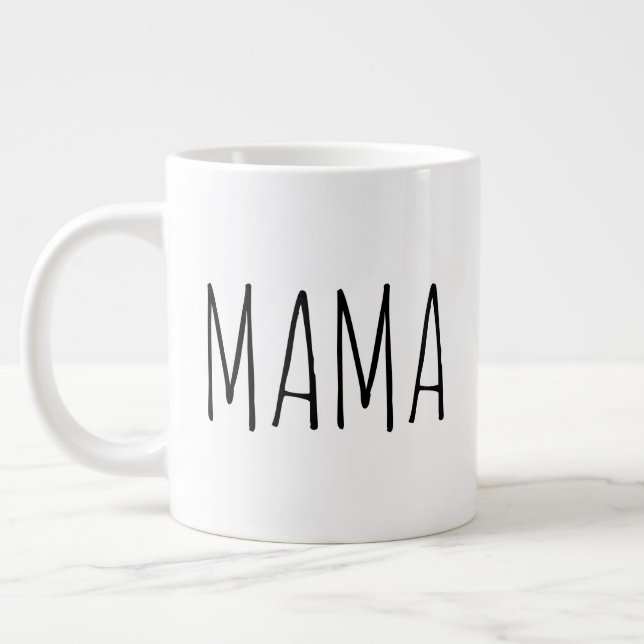 "Mama" Simple Modern Farmhouse Large Coffee Mug (Left)