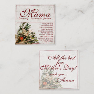 Mama - simply irreplaceable - Bouquet Card