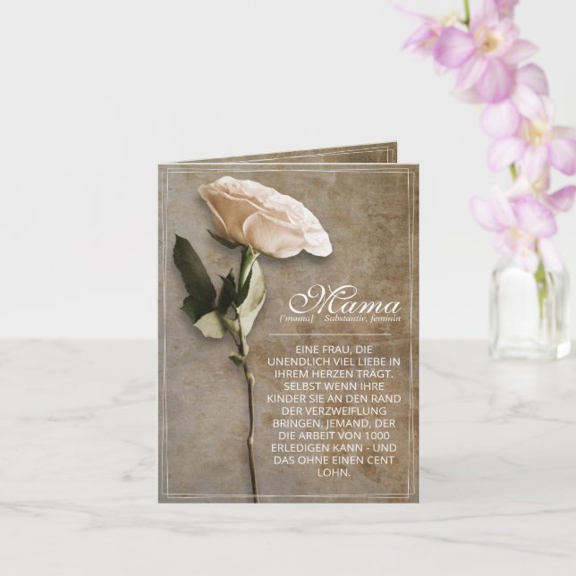 Mama - simply irreplaceable - vintage card (Orchid)