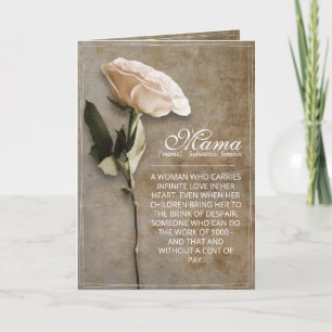 Mama - simply irreplaceable - vintage card
