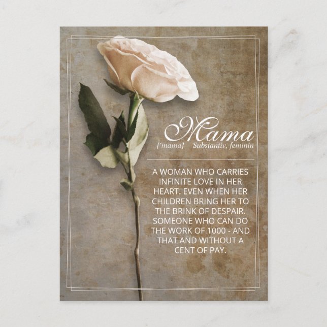 Mama - simply irreplaceable - vintage holiday postcard (Front)