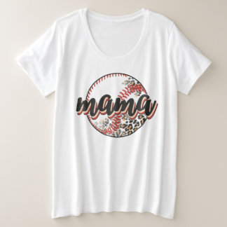 Mama Softball Plus Size T-Shirt