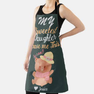 Mama & Sweetest Daughter Names Personalised Custom Apron