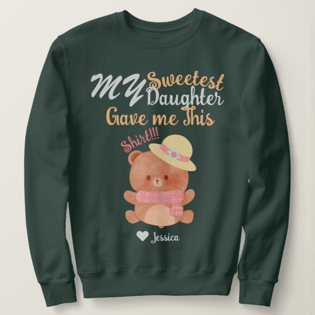 Mama & Sweetest Daughter Names Personalised Custom Sweatshirt (Design Front)