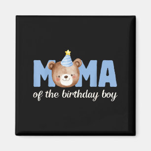 Mama teddy bear 1st birthday boy party family magnet