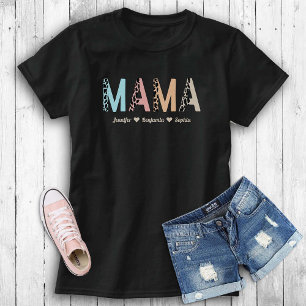 Mama Tiger Personalised Mother Gift Children Names T-Shirt