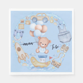 Mama to Be Blue Napkin