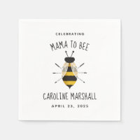 Mama to Bee Baby Shower Decor Cocktail Napkin