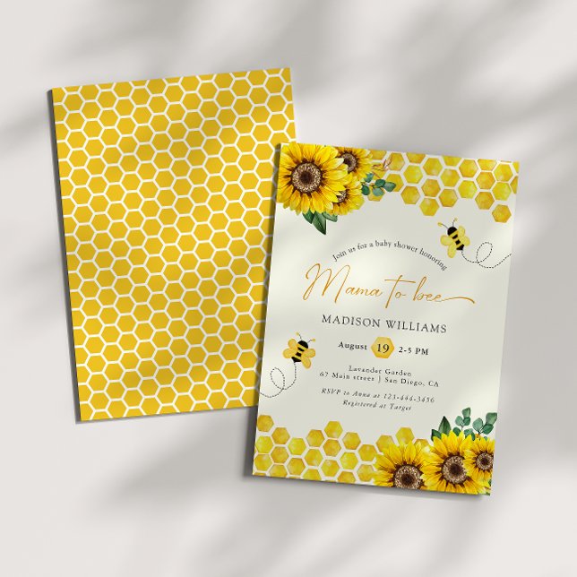 Mama To Bee Baby Shower Invitation (Creator Uploaded)