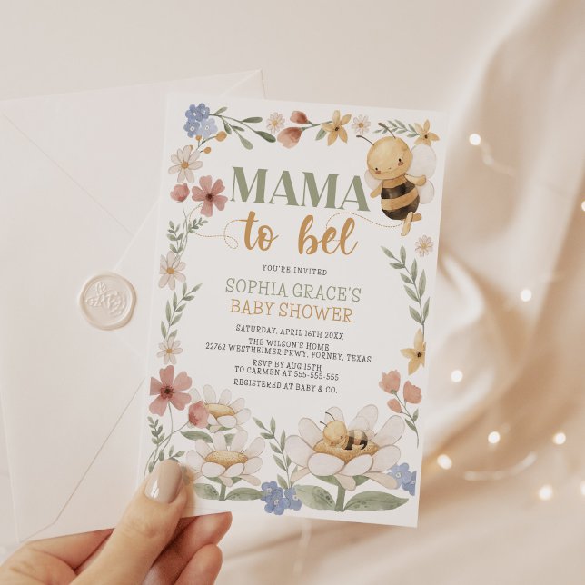Mama to Bee Baby Shower Invitation (Creator Uploaded)