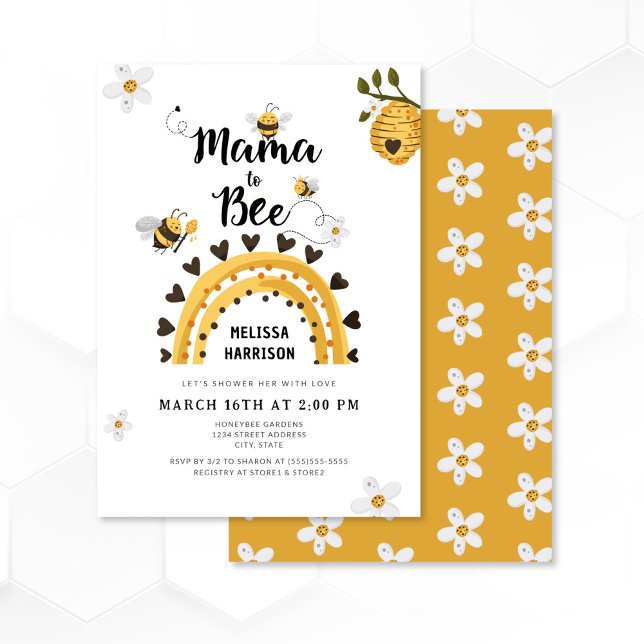 Mama to Bee Baby Shower Invitation (Creator Uploaded)