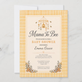 Mama to Bee Baby Shower Invitation