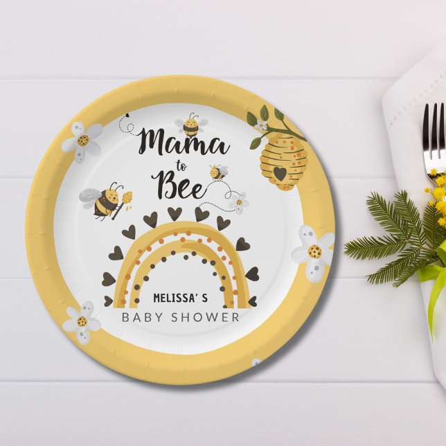 Mama to Bee Baby Shower Paper Plate (Creator Uploaded)