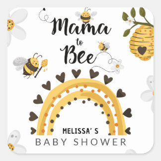 Mama to Bee Baby Shower Square Sticker