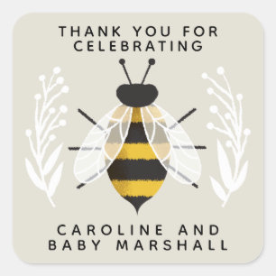 Mama to Bee Baby Shower Thank You Sticker