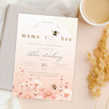 Mama to bee Babyshower Invitation Cottagecore