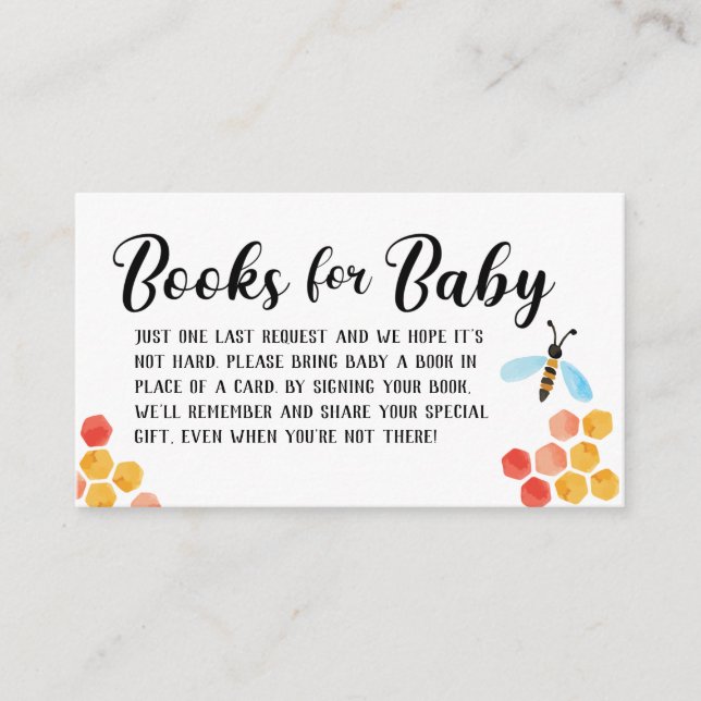 Mama to BEE Books For Baby Enclosure Card (Front)