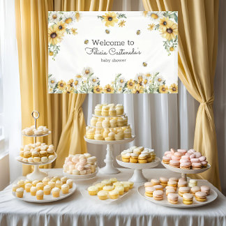 Mama to Bee Bumblebee Baby Shower welcome banner