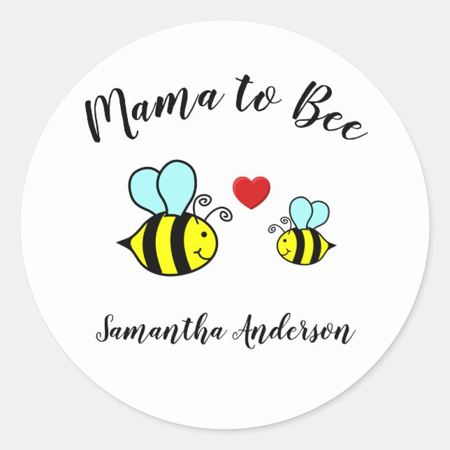 Mama to Bee - Circle Sticker (Front)