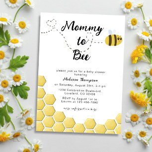 Mama to Bee Gender Neutral Honeycomb Baby Shower Invitation