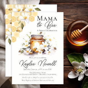 Mama to Bee Honey Bee Baby Shower Invitation