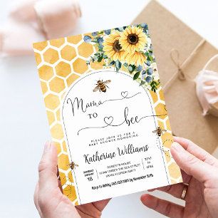 Mama To Bee Honey Bee Baby Shower Invitation