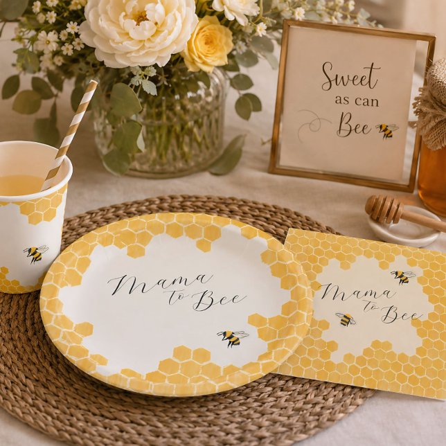 Mama to Bee Honeycomb Napkin (Creator Uploaded)