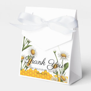 Mama To Bee Honeycomb White Daisy Thank You Favour Box