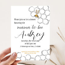Mama-to-bee Shower Invitation