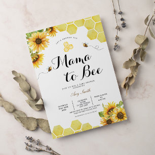 Mama to Bee Wildflower Baby Shower  Invitation